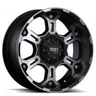 Roda TUFF T-03 Aro 15 x 8 Diamantado Preto Fosco 6x139 ET-13