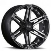 Roda TUFF T-01 Aro 15 x 8 Diamantado Preto Fosco 6x139 ET-25